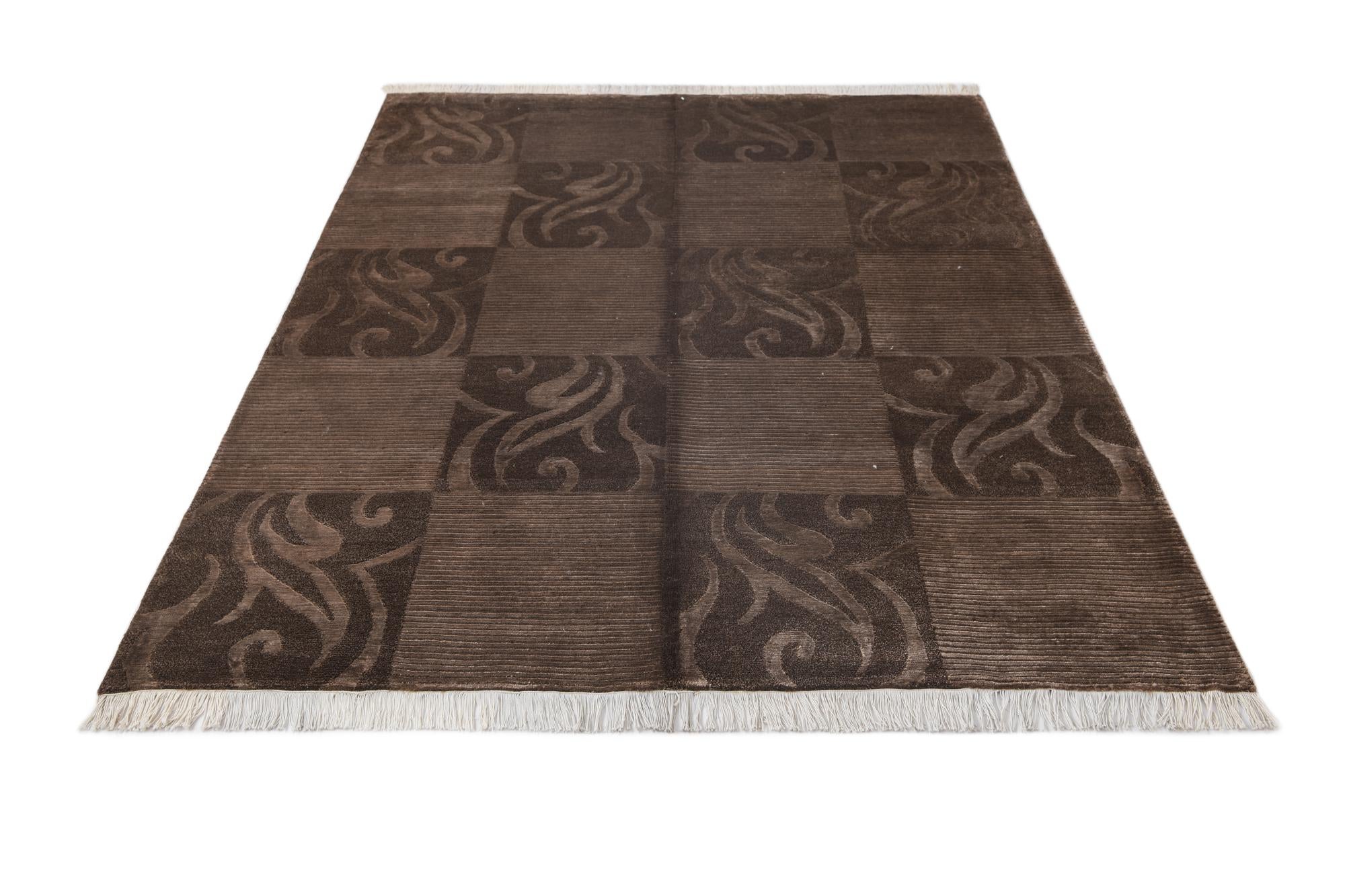 4' 11 x 6' 7 Hand Knotted Darya Wool Rug
