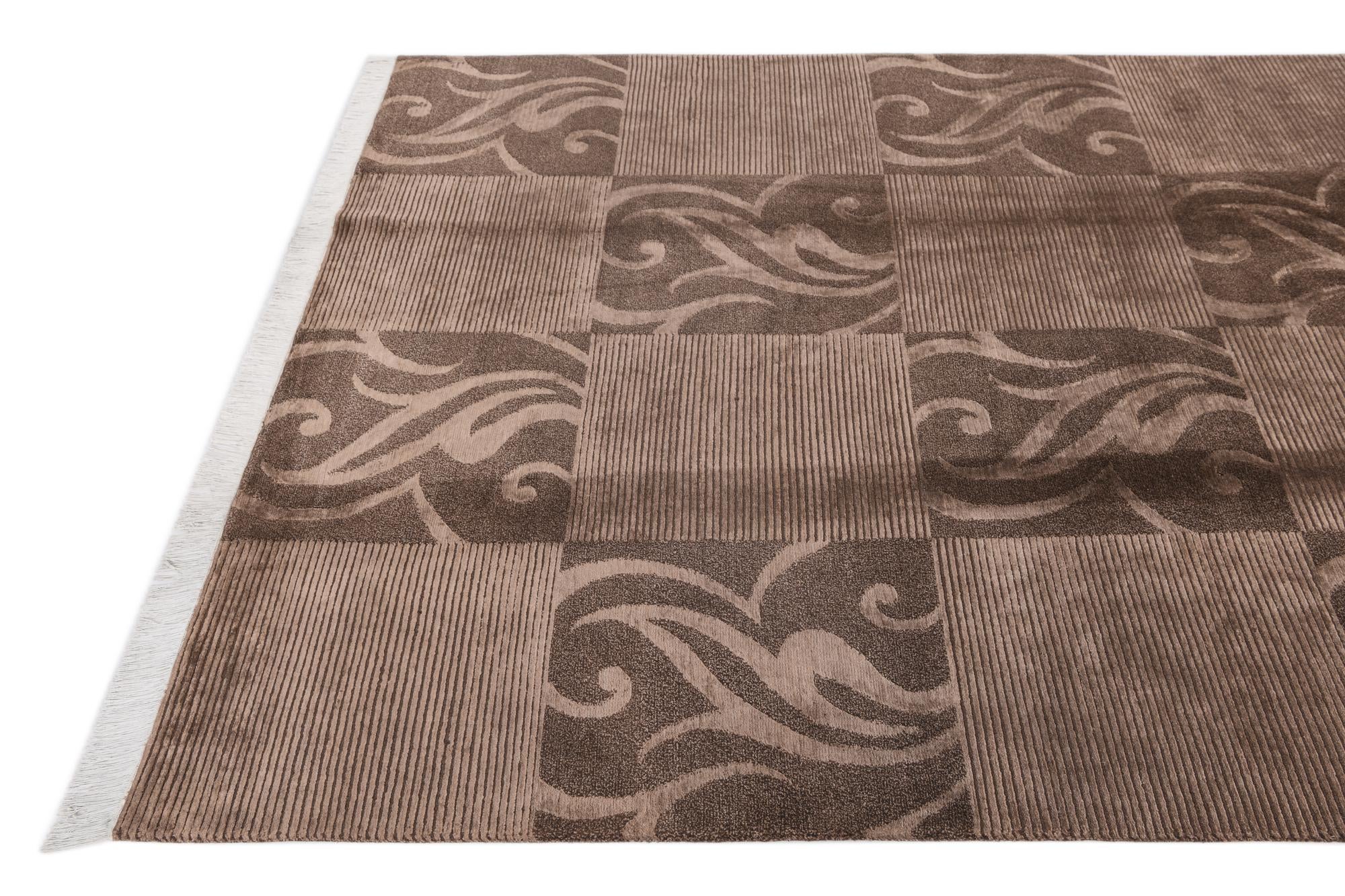 5' 8 x 8' 1 Hand Knotted Darya Wool Rug
