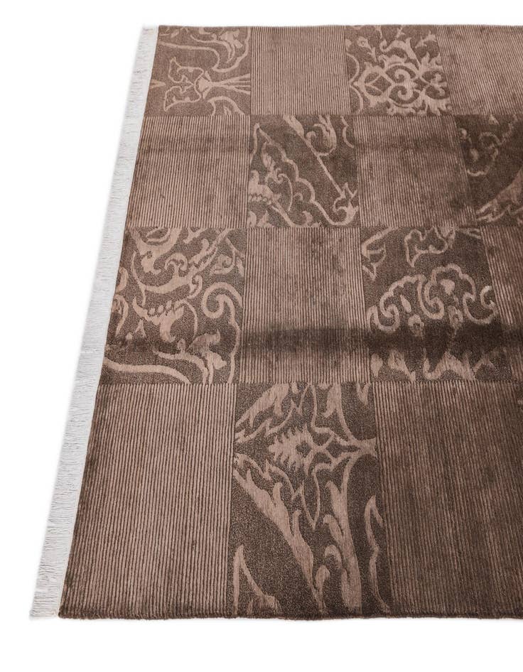 Detail image of 5' 8 x 8'  Hand Knotted Darya Wool Rug