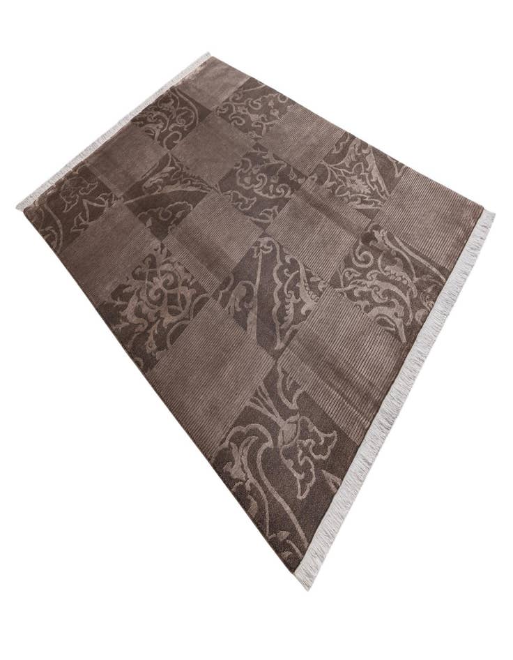 Detail image of 5' 8 x 8'  Hand Knotted Darya Wool Rug