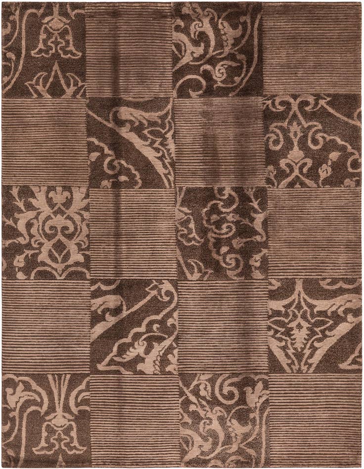 Detail image of 5' 9 x 8' 2 Hand Knotted Darya Wool Rug