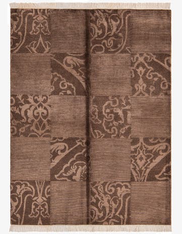 4' 11 x 6' 8 Hand Knotted Darya Wool Rug