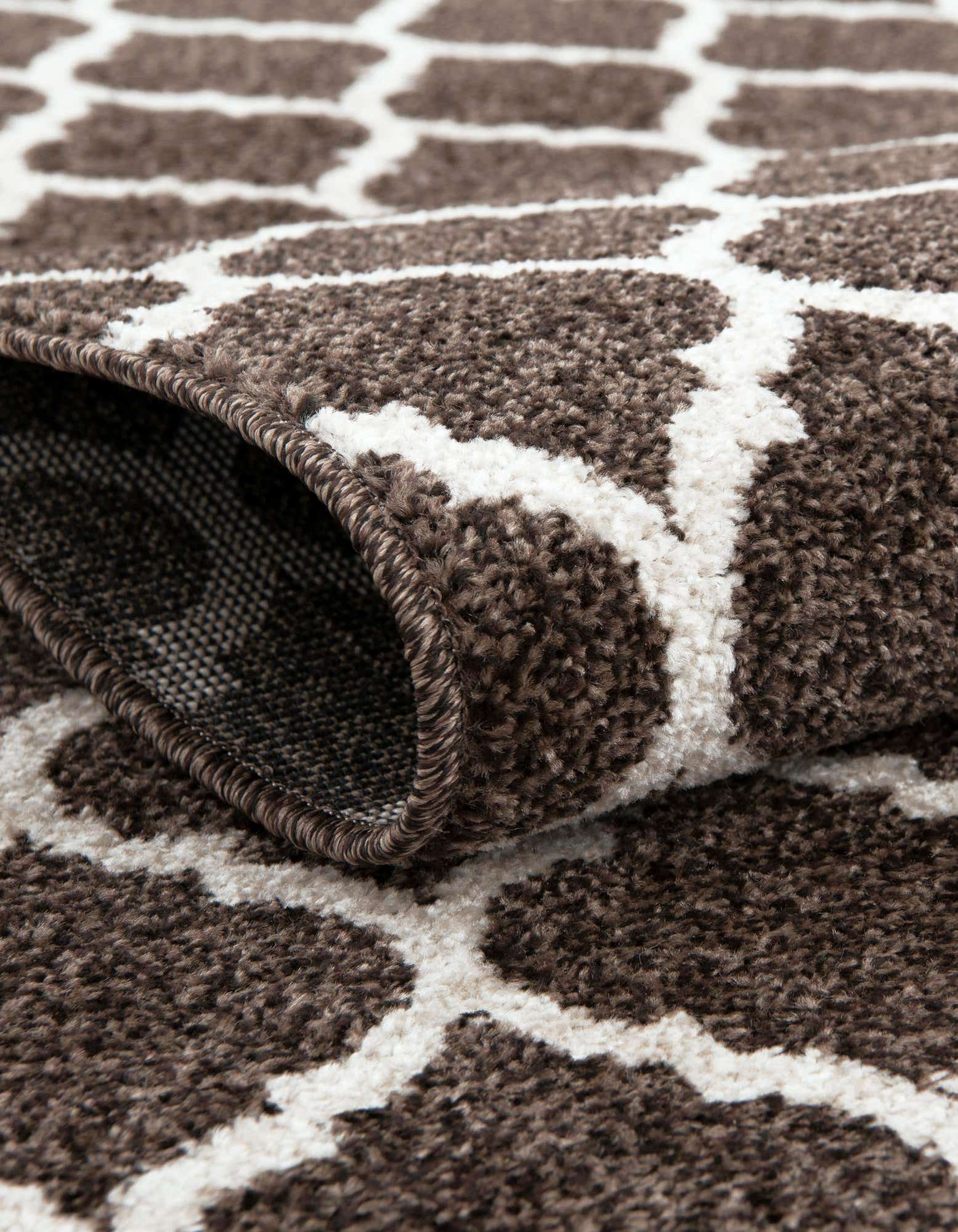 Custom Chocolate Brown Lattice Rug
