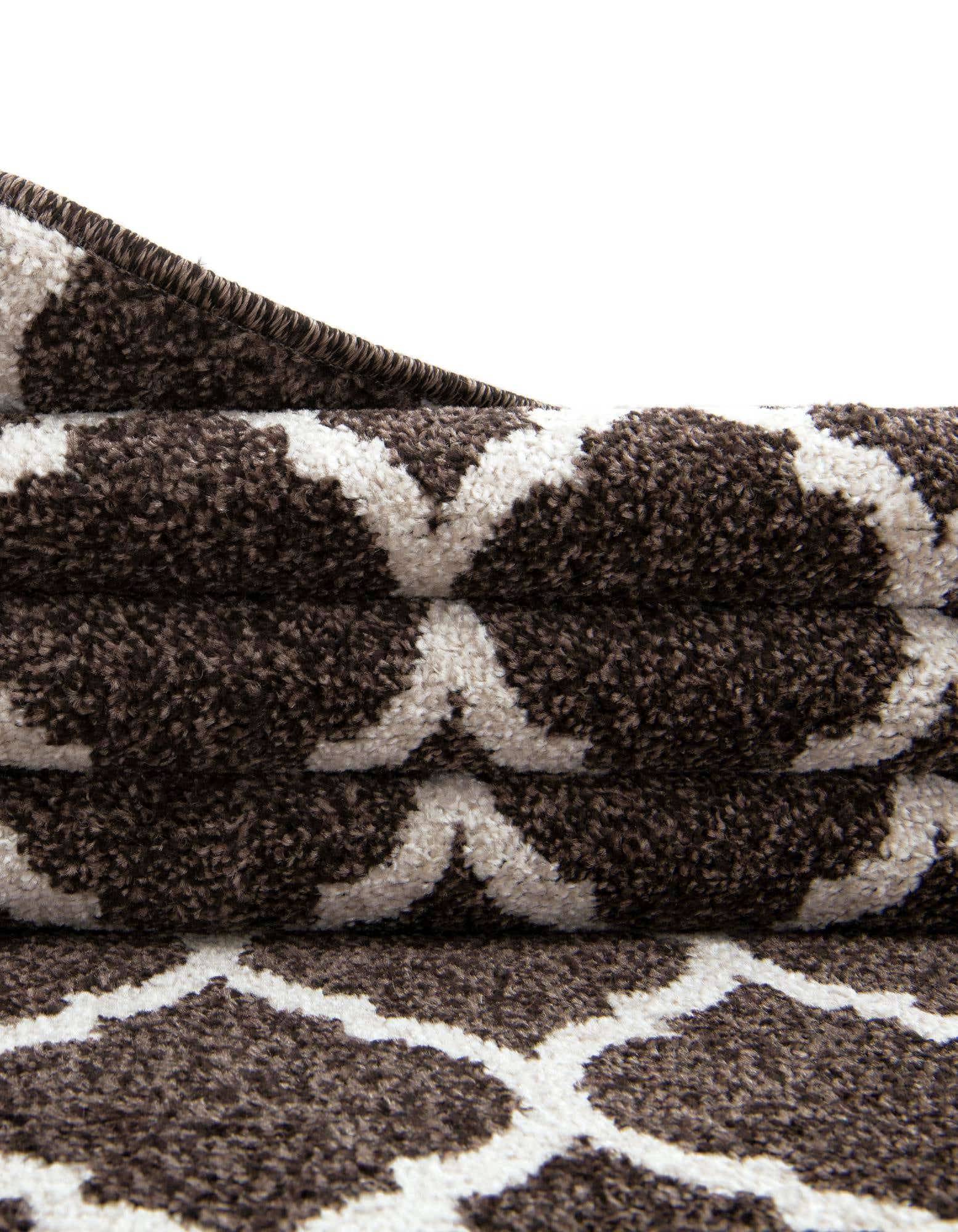 Custom Chocolate Brown Lattice Rug