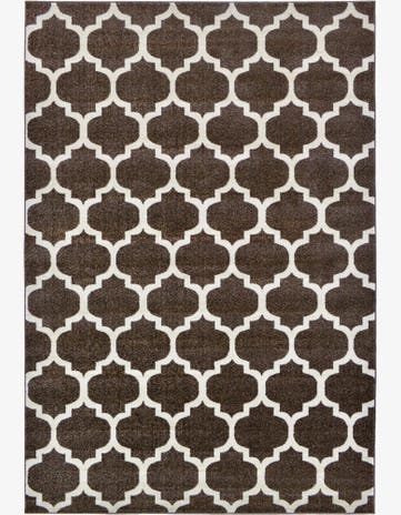 Chocolate Brown Lattice Rug