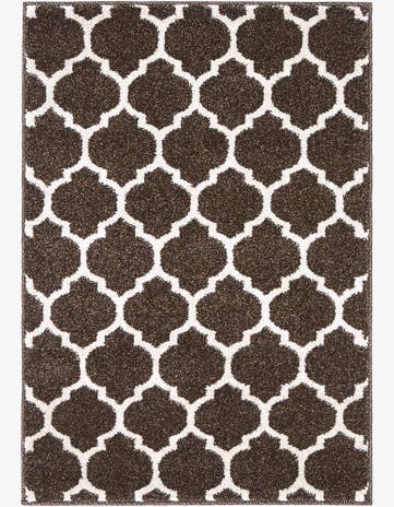 Chocolate Brown Lattice Rug
