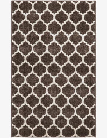 Chocolate Brown Lattice Rug
