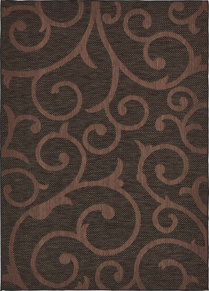 Detail image of 8' x 11' 4 Easy-Clean Botanical Indoor / Outdoor Rug
