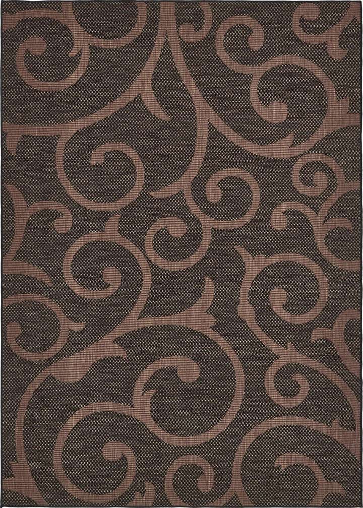 6' x 9' Easy-Clean Botanical Indoor / Outdoor Rug