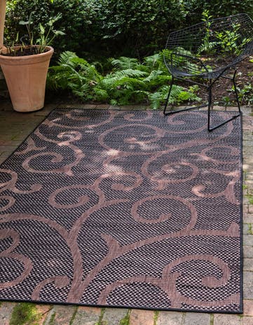 7' x 10' Easy-Clean Botanical Indoor / Outdoor Rug