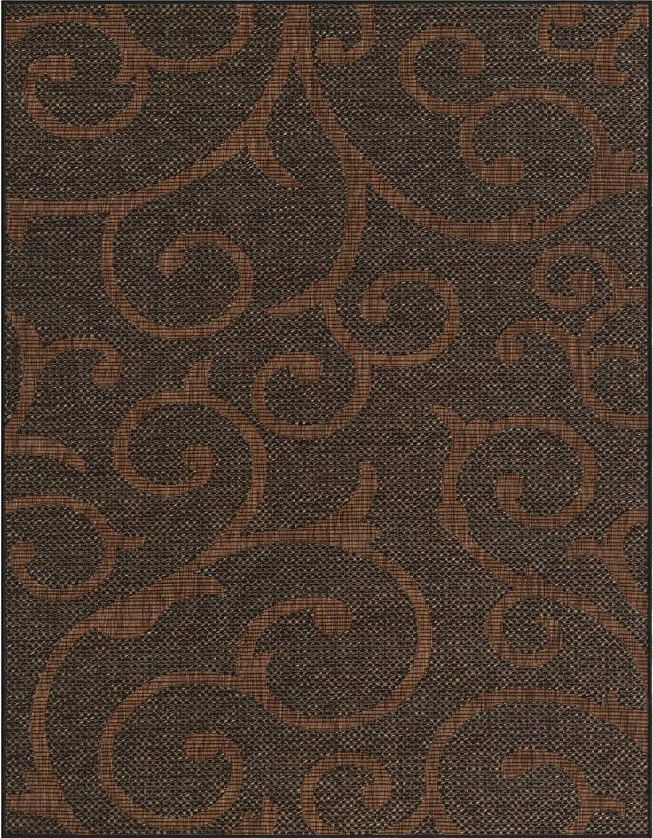 Detail image of 5' x 8' Easy-Clean Botanical Indoor / Outdoor Rug