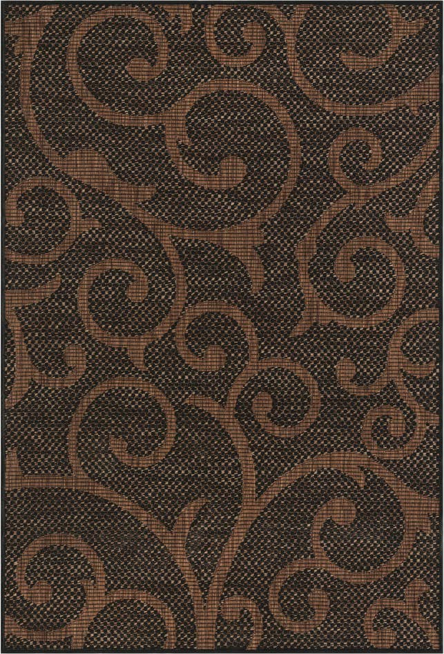 Detail image of 4' x 6' Easy-Clean Botanical Indoor / Outdoor Rug