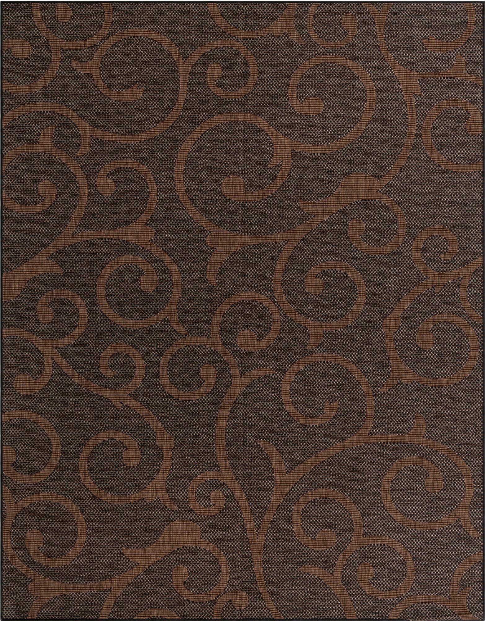 9' x 12' 2  Washable Botanical Indoor / Outdoor Rug