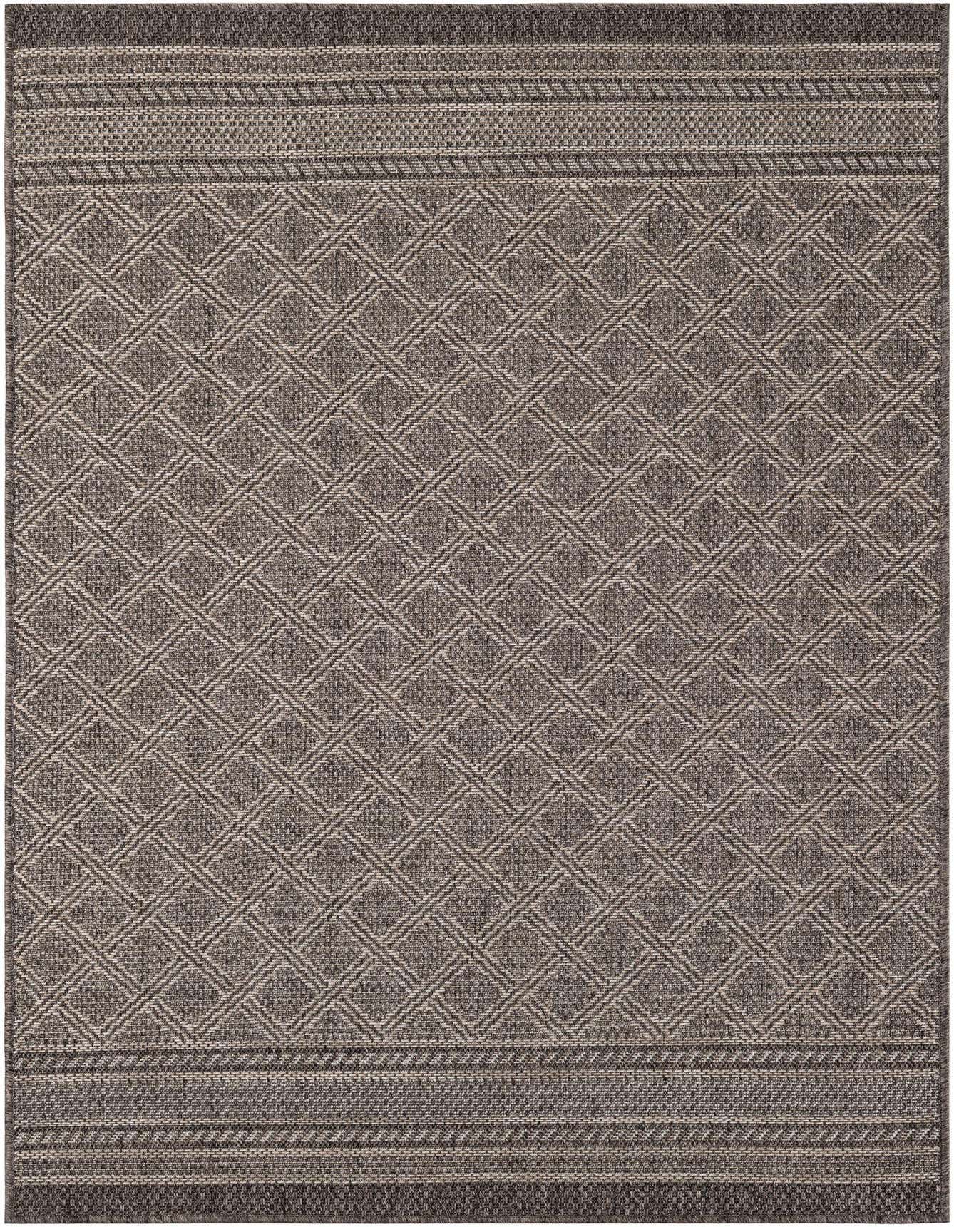 4' 1 x 6' 1 Easy-Clean Lattice Indoor / Outdoor Rug
