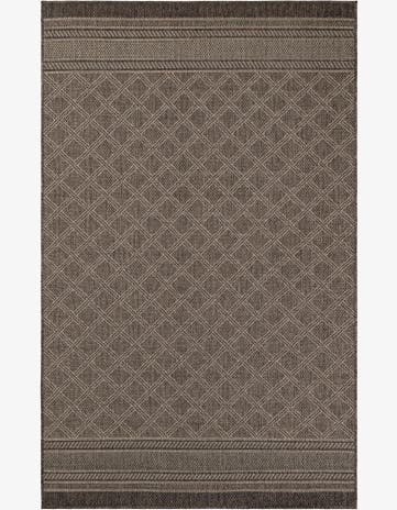 5' 1 x 8' Easy-Clean Lattice Indoor / Outdoor Rug