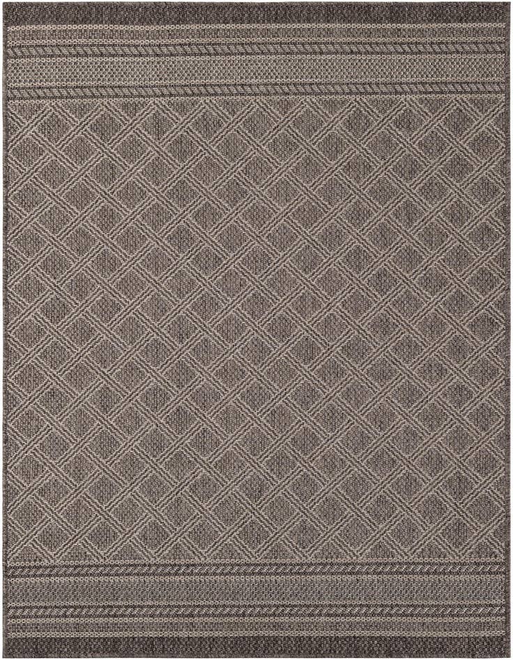 Detail image of 4' 1 x 6' 1 Easy-Clean Trellis Indoor / Outdoor Rug