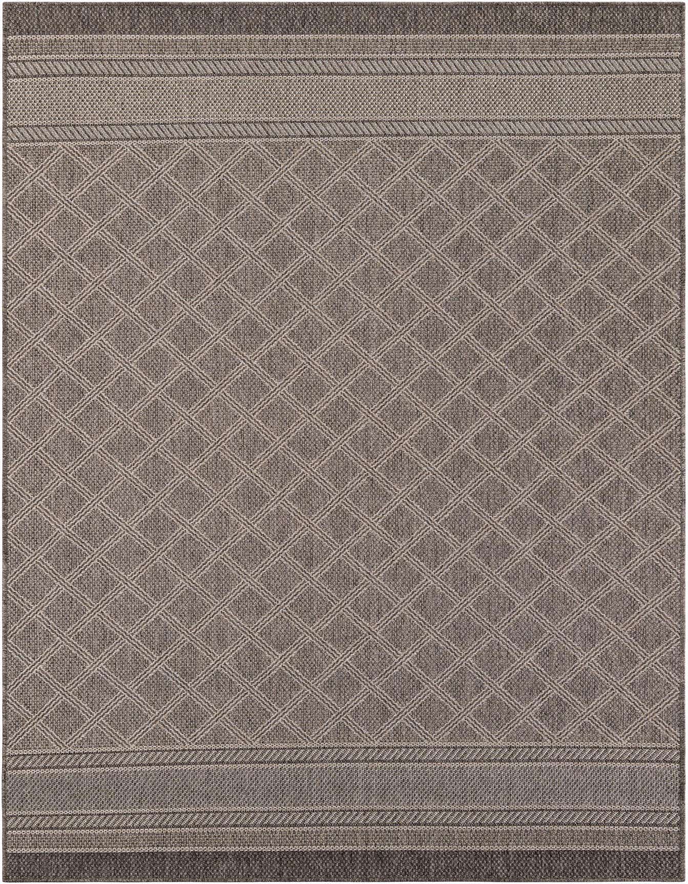 6' 1 x 9' Easy-Clean Trellis Indoor / Outdoor Rug