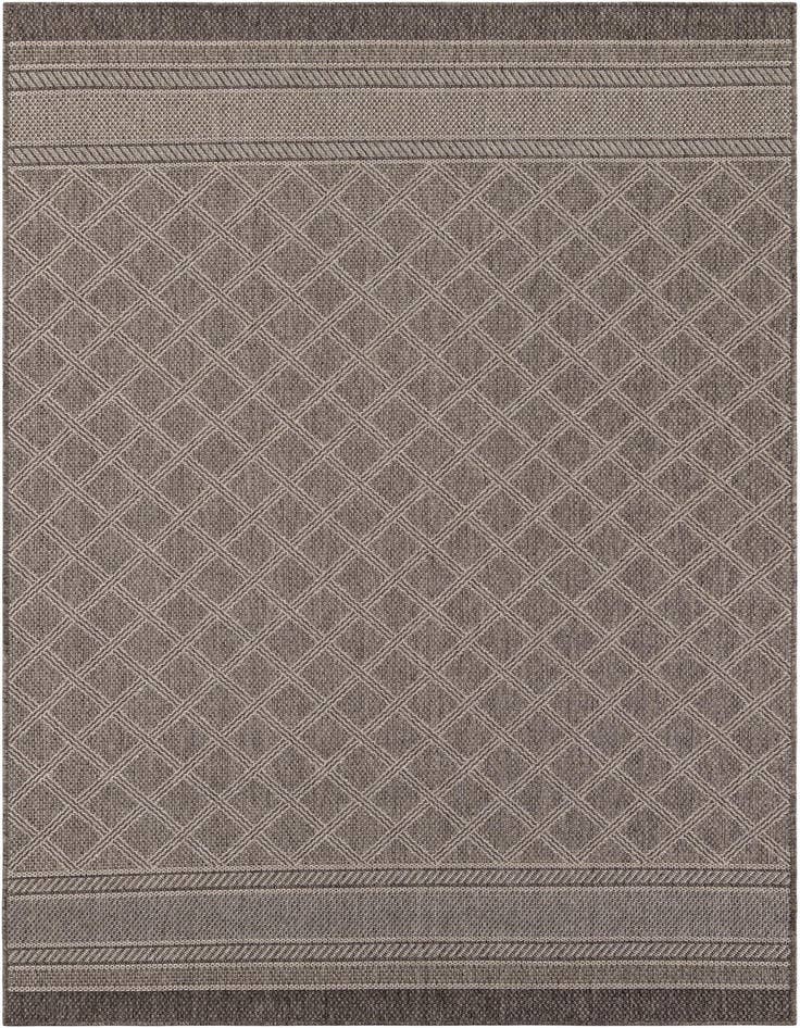 Detail image of 6' 1 x 9' Easy-Clean Trellis Indoor / Outdoor Rug
