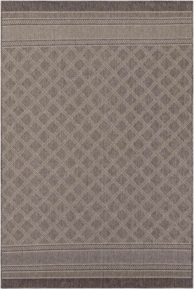 6' 1 x 9' Easy-Clean Trellis Indoor / Outdoor Rug