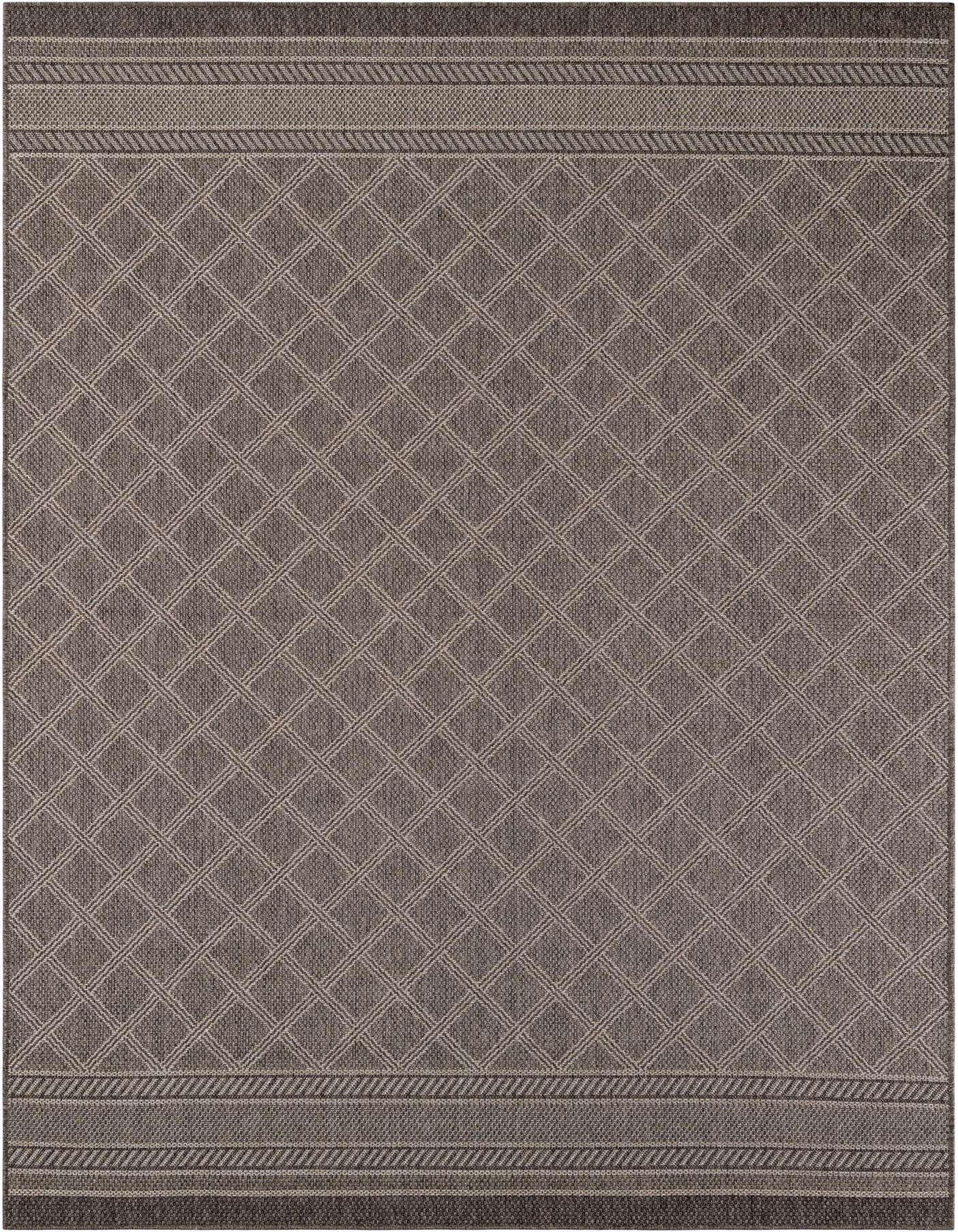 7' 1 x 10' Easy-Clean Trellis Indoor / Outdoor Rug