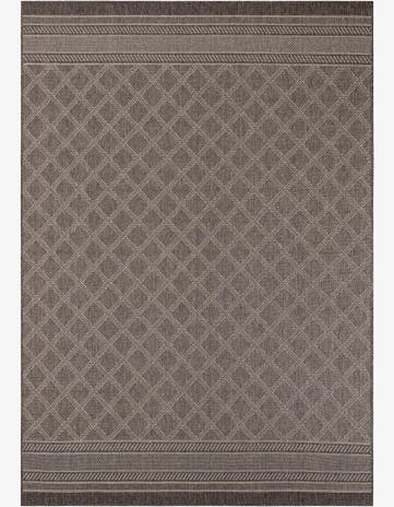 7' 1 x 10' Easy-Clean Trellis Indoor / Outdoor Rug
