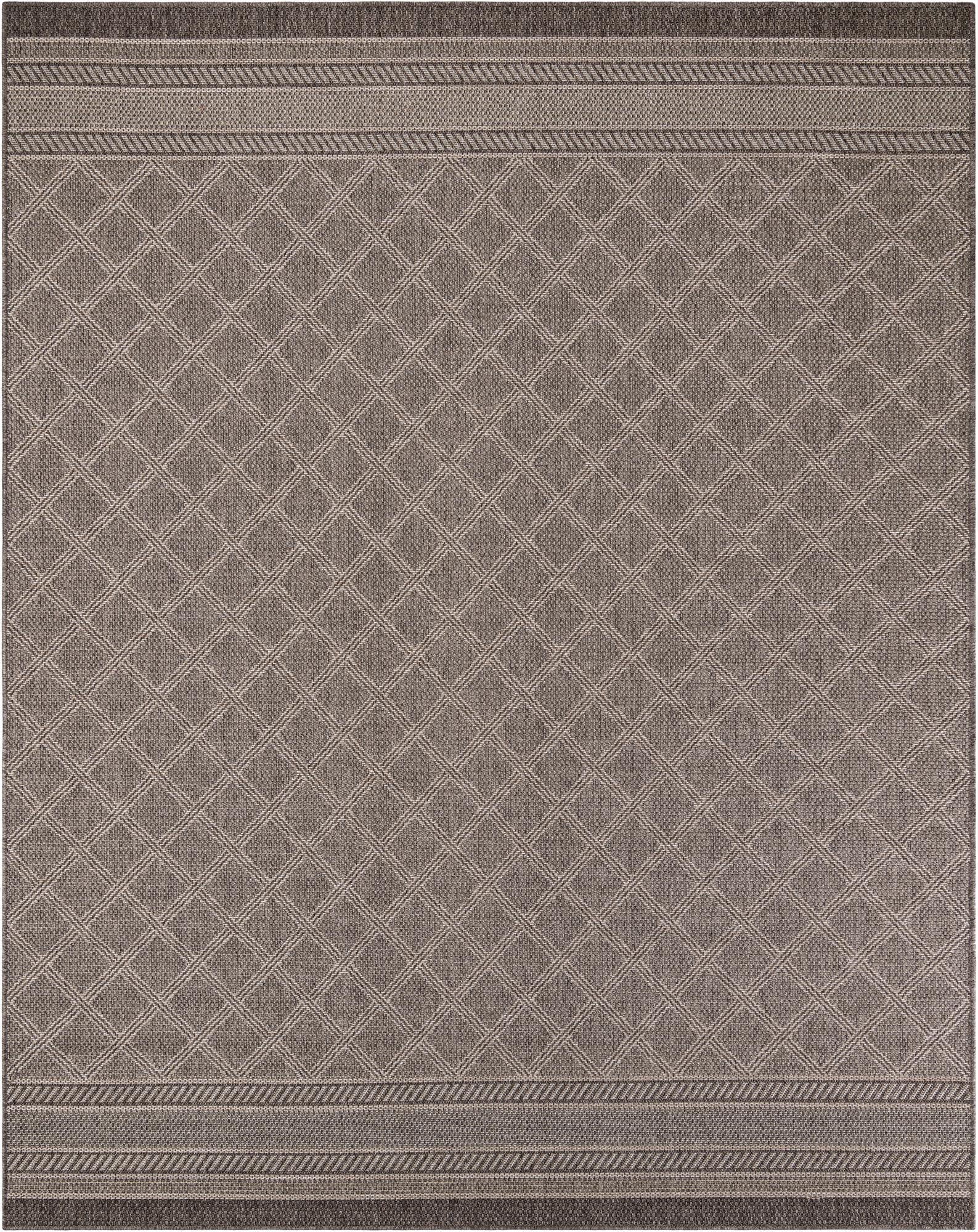 7' 10 x 10' Washable Trellis Indoor / Outdoor Rug