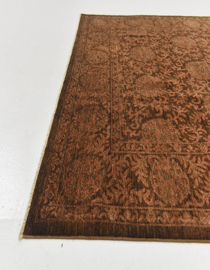 Detail image of 6' 8 x 9' 10  Hand Knotted Peshawar Ziegler Rug