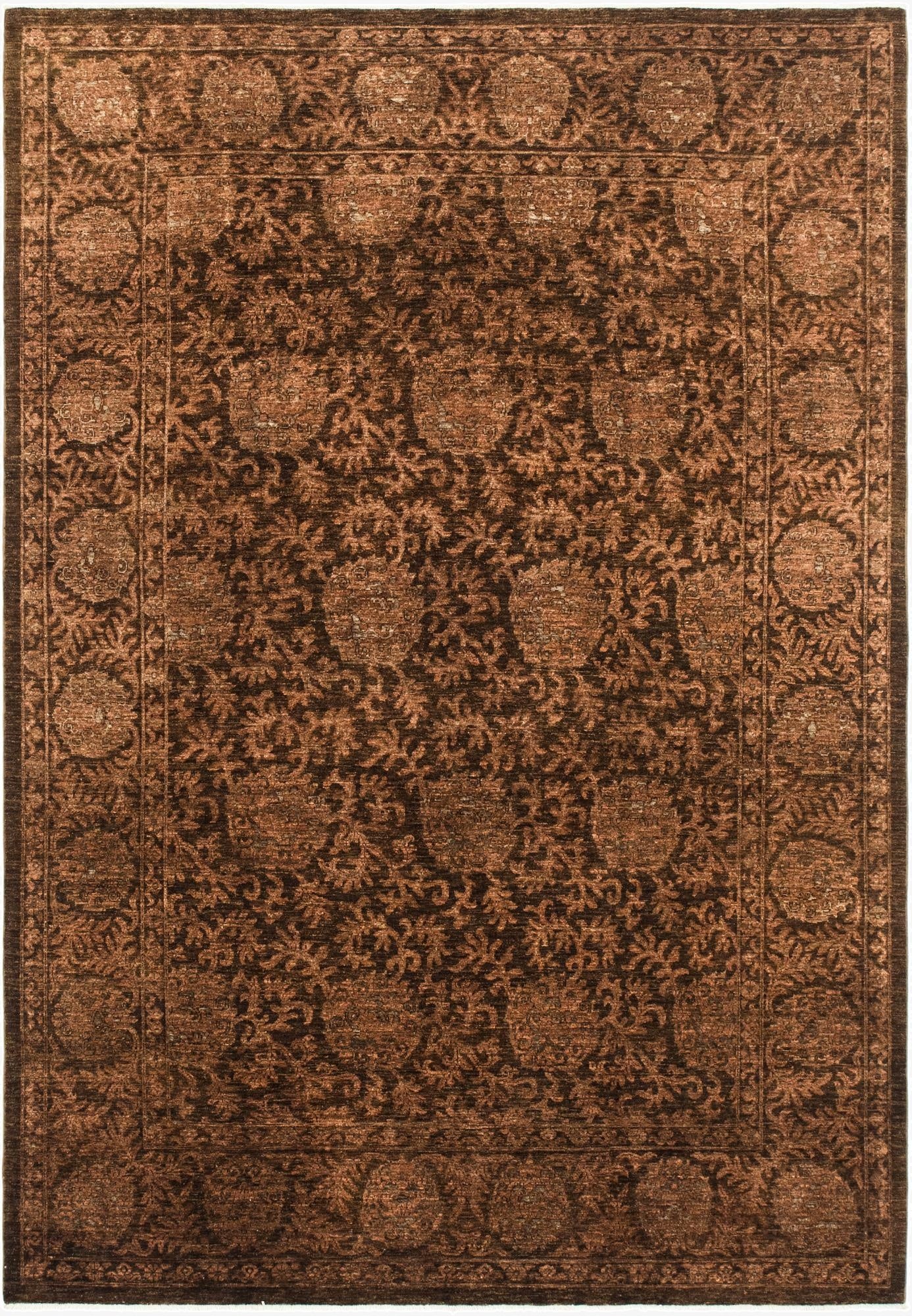 6' 8 x 9' 10  Hand Knotted Peshawar Ziegler Rug