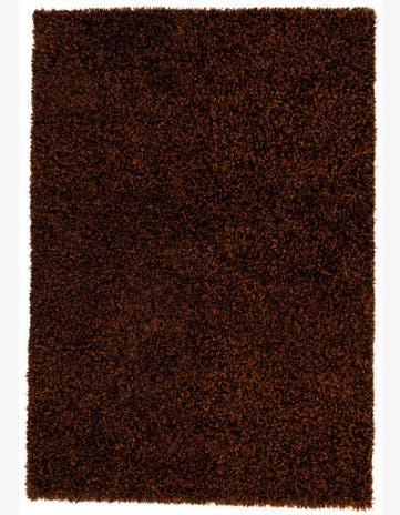 5' 7 x 8' Hand Knotted Solid Shag Rug