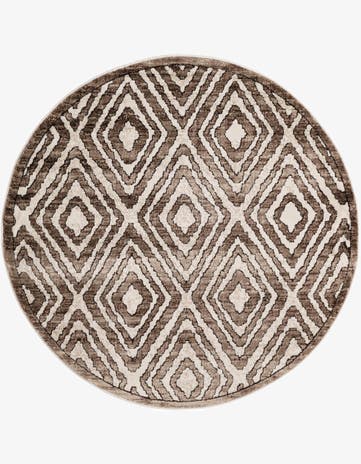 Chocolate Brown Hermitage Round Rug