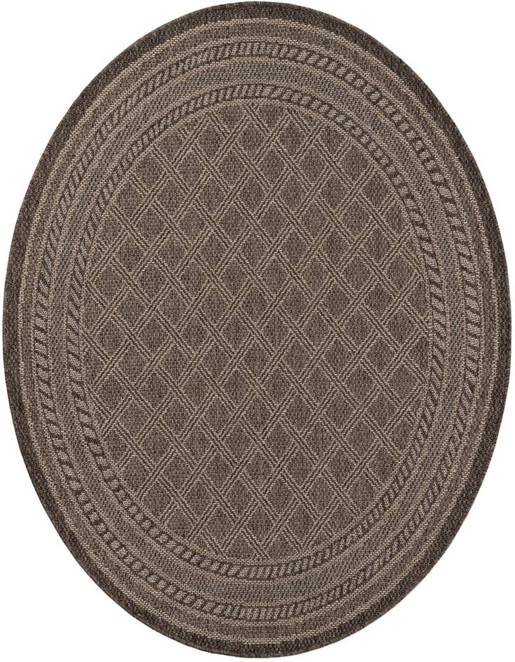 Detail image of 5' 1 x 5' 1 Easy-Clean Lattice Indoor / Outdoor Round Rug