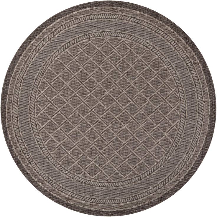 Detail image of 7' 10 x 7' 10 Easy-Clean Lattice Indoor / Outdoor Round Rug