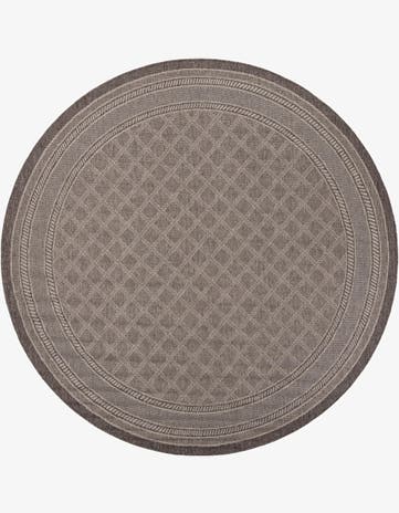 10' x 10' Easy-Clean Lattice Indoor / Outdoor Round Rug