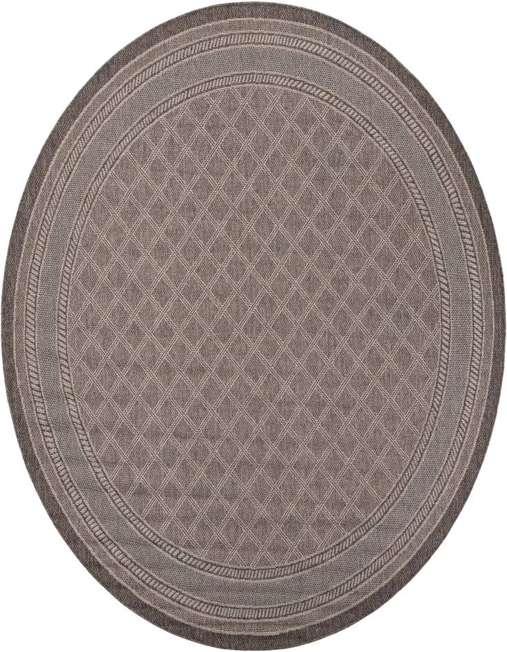 Detail image of 10' x 10' Easy-Clean Trellis Indoor / Outdoor Round Rug