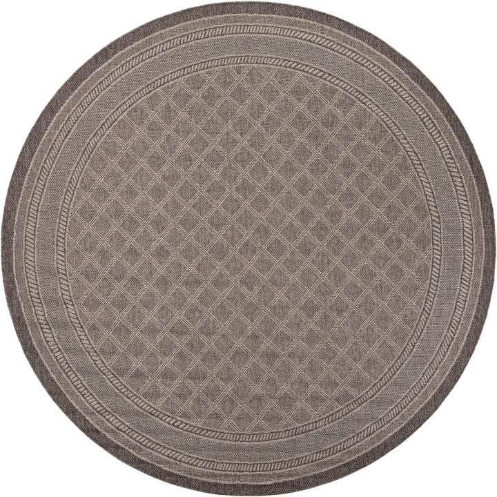 10' x 10' Easy-Clean Trellis Indoor / Outdoor Round Rug