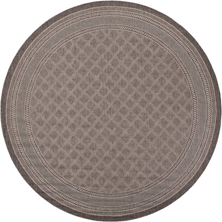 Detail image of 10' x 10' Easy-Clean Trellis Indoor / Outdoor Round Rug