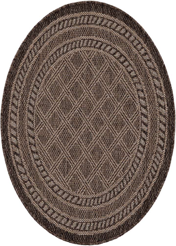 3' 3 x 3' 3 Easy-Clean Trellis Indoor / Outdoor Round Rug