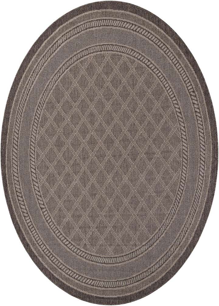 7' 10 x 7' 10 Easy-Clean Trellis Indoor / Outdoor Round Rug