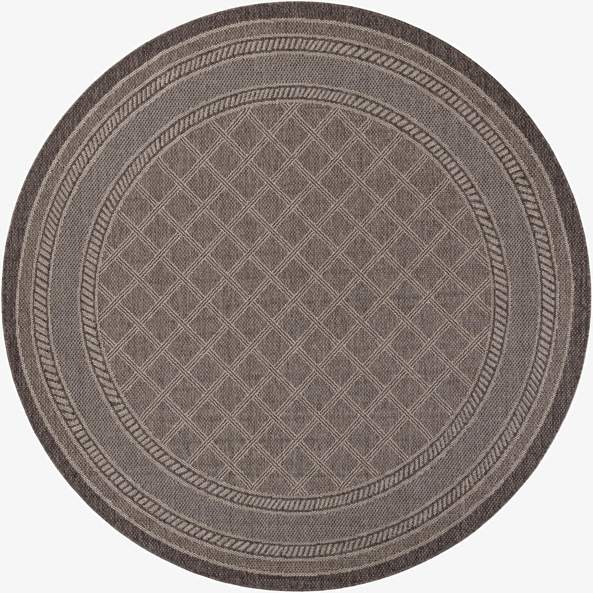 Primary image 7' 10 x 7' 10  Washable Trellis Indoor / Outdoor Round Rug