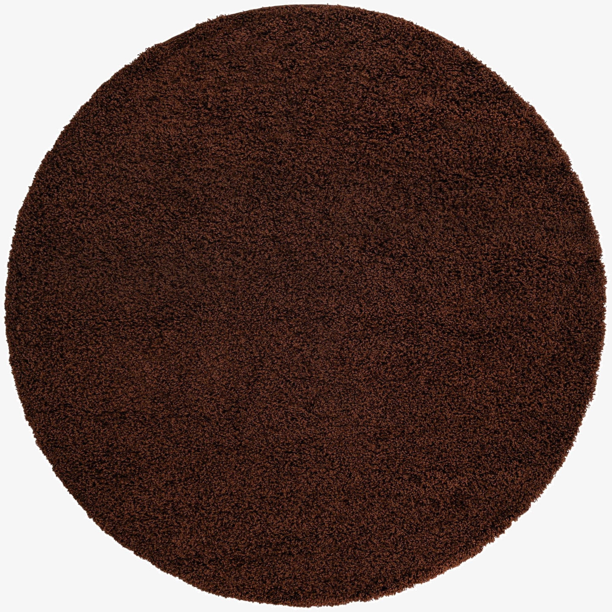 215cm x 215cm Solid Shag Round Alfombra