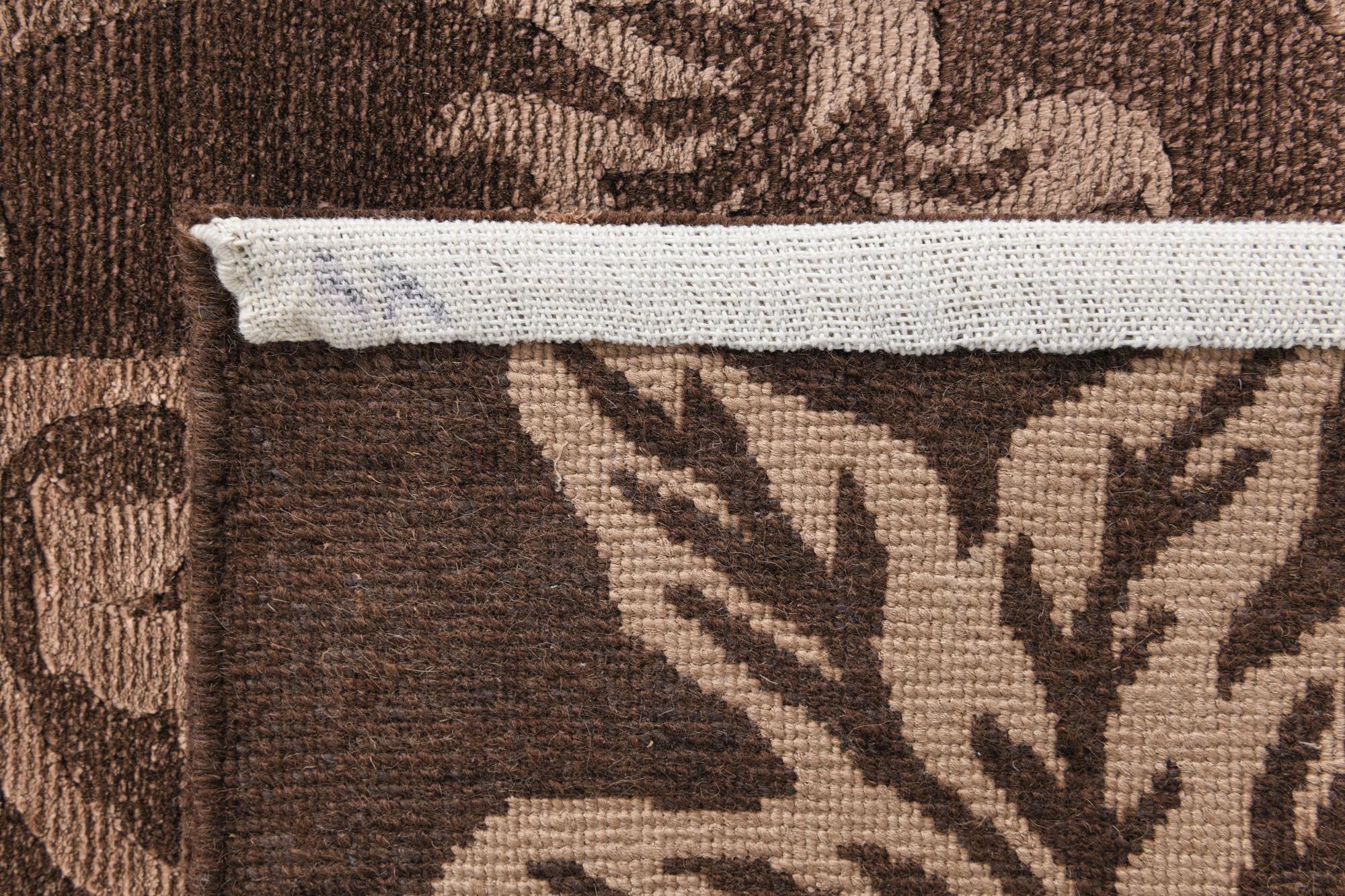 2' 9 x 10' Hand Knotted Darya Wool Runner Rug
