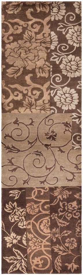 Detail image of 2' 9 x 10' Hand Knotted Darya Wool Runner Rug
