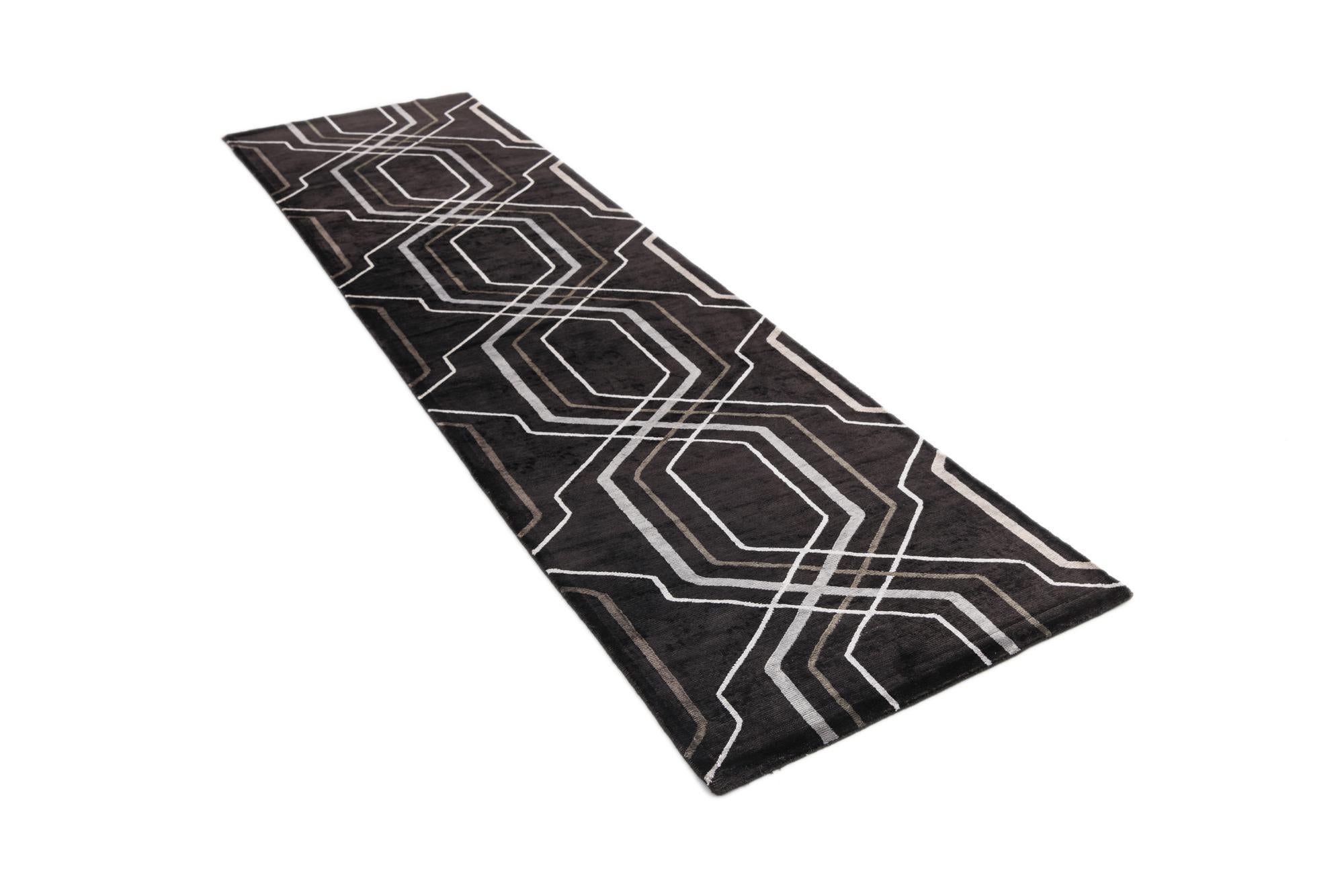 2' 8 x 9' 11 Hand Knotted Darya Wool Runner Rug