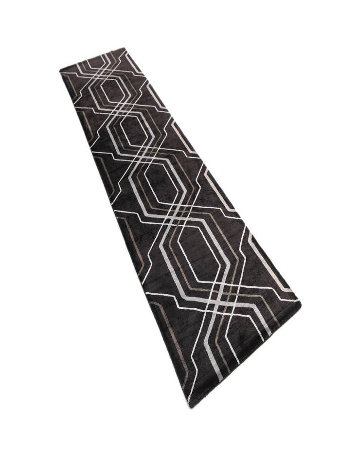 Detail image of 2' 8 x 9' 11  Hand Knotted Darya Wool Runner Rug