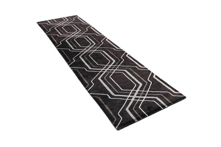 Detail image of 2' 8 x 9' 11 Hand Knotted Darya Wool Runner Rug