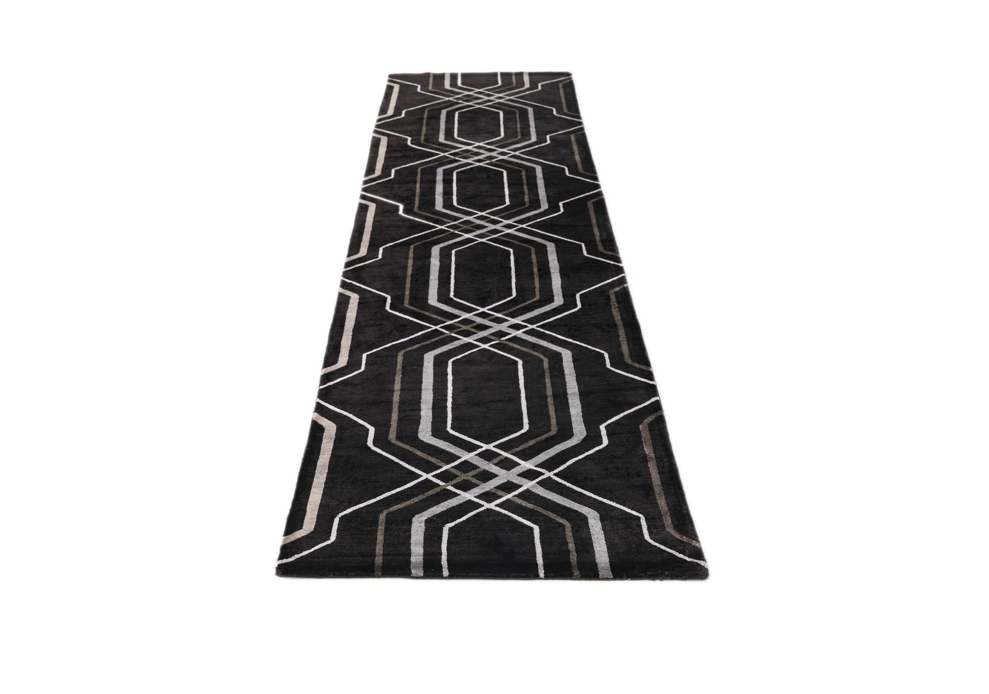 2' 8 x 9' 11 Hand Knotted Darya Wool Runner Rug
