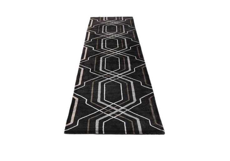 Detail image of 2' 8 x 9' 11 Hand Knotted Darya Wool Runner Rug