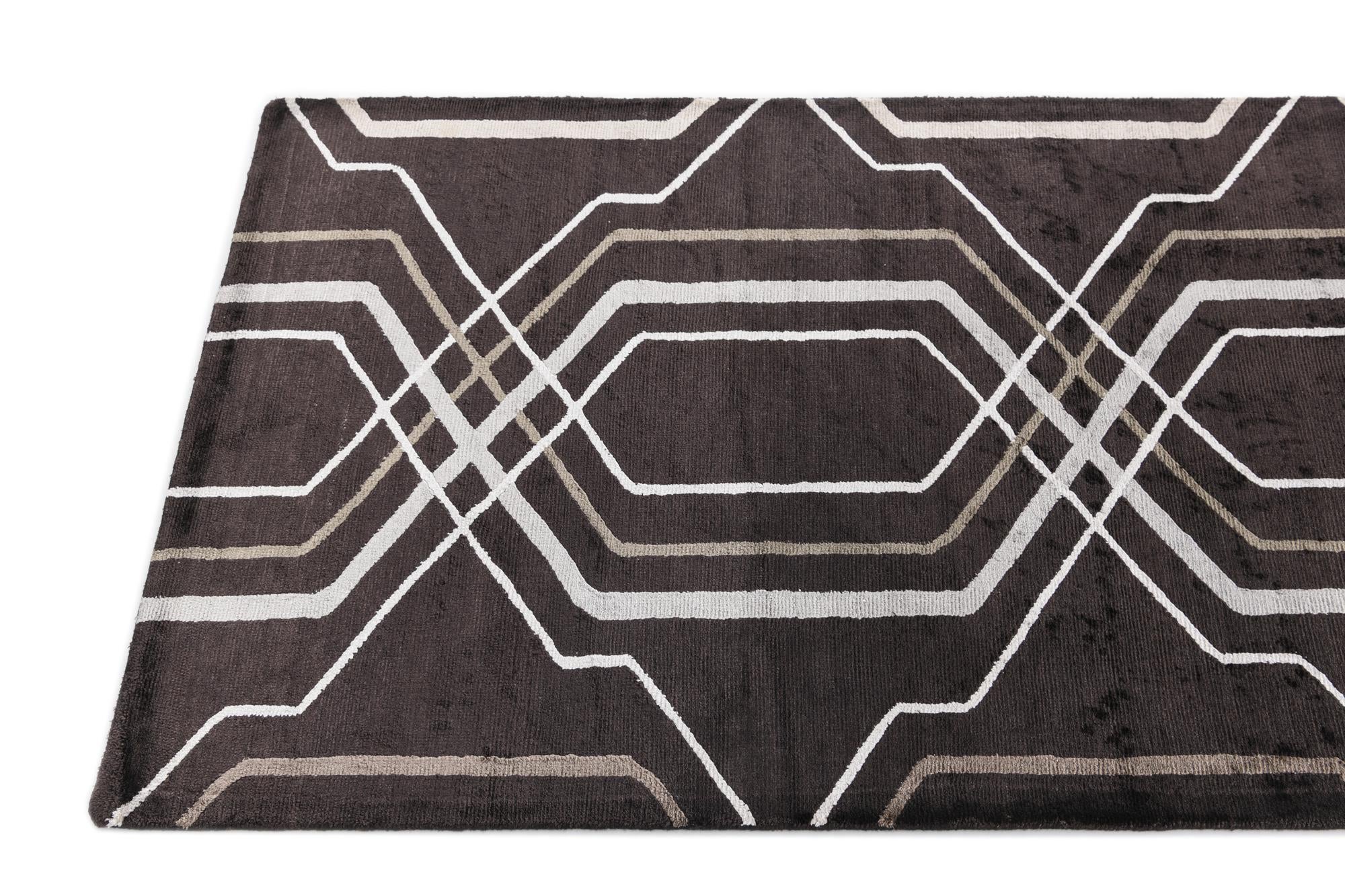 2' 8 x 9' 11 Hand Knotted Darya Wool Runner Rug