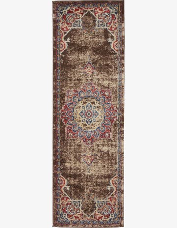 Chocolate Brown Eden Runner Rug