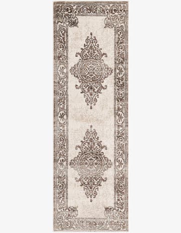 Chocolate Brown Hermitage Runner Rug
